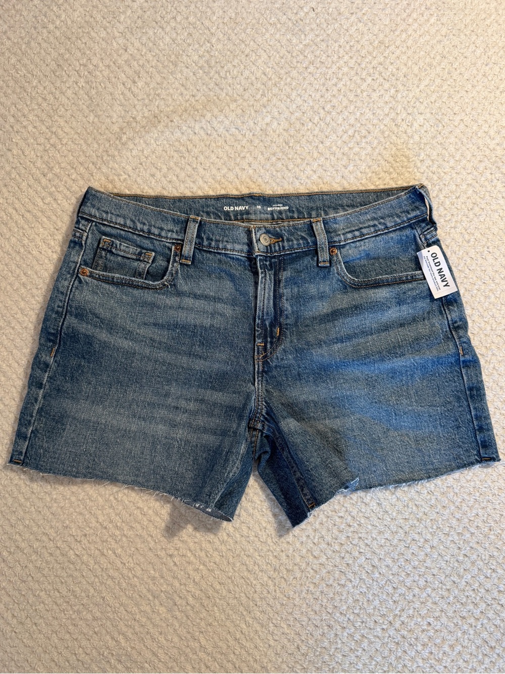 Old Navy | “Mid-Rise Boyfriend Cut-Off Jean Shorts - 5-inch inseam” | Light Wash